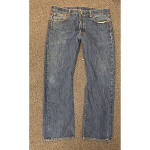 Levi's 501 Jeans Mens 34x30 Straight Leg Button Fly Dark Wash Indigo Denim